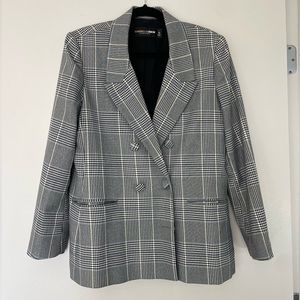 New York and Company boyfriend fit plaid jacket size M
